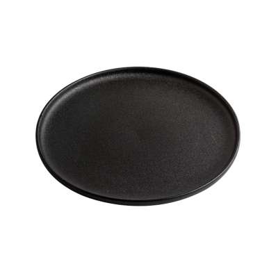 Pourpular design restaurant serving plates ceramic black round platter for wedding